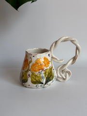 California Poppy Floral Mug