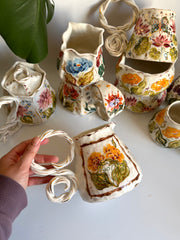 Framed Flowers Pitcher