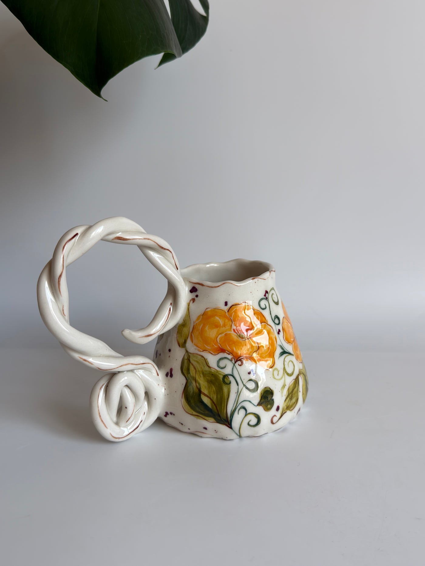 California Poppy Floral Mug