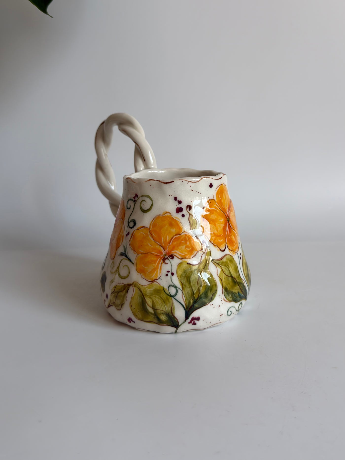 California Poppy Floral Mug