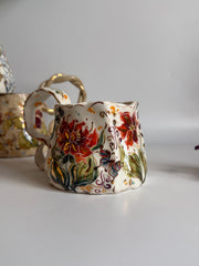 Burnt Orange Flower Mug