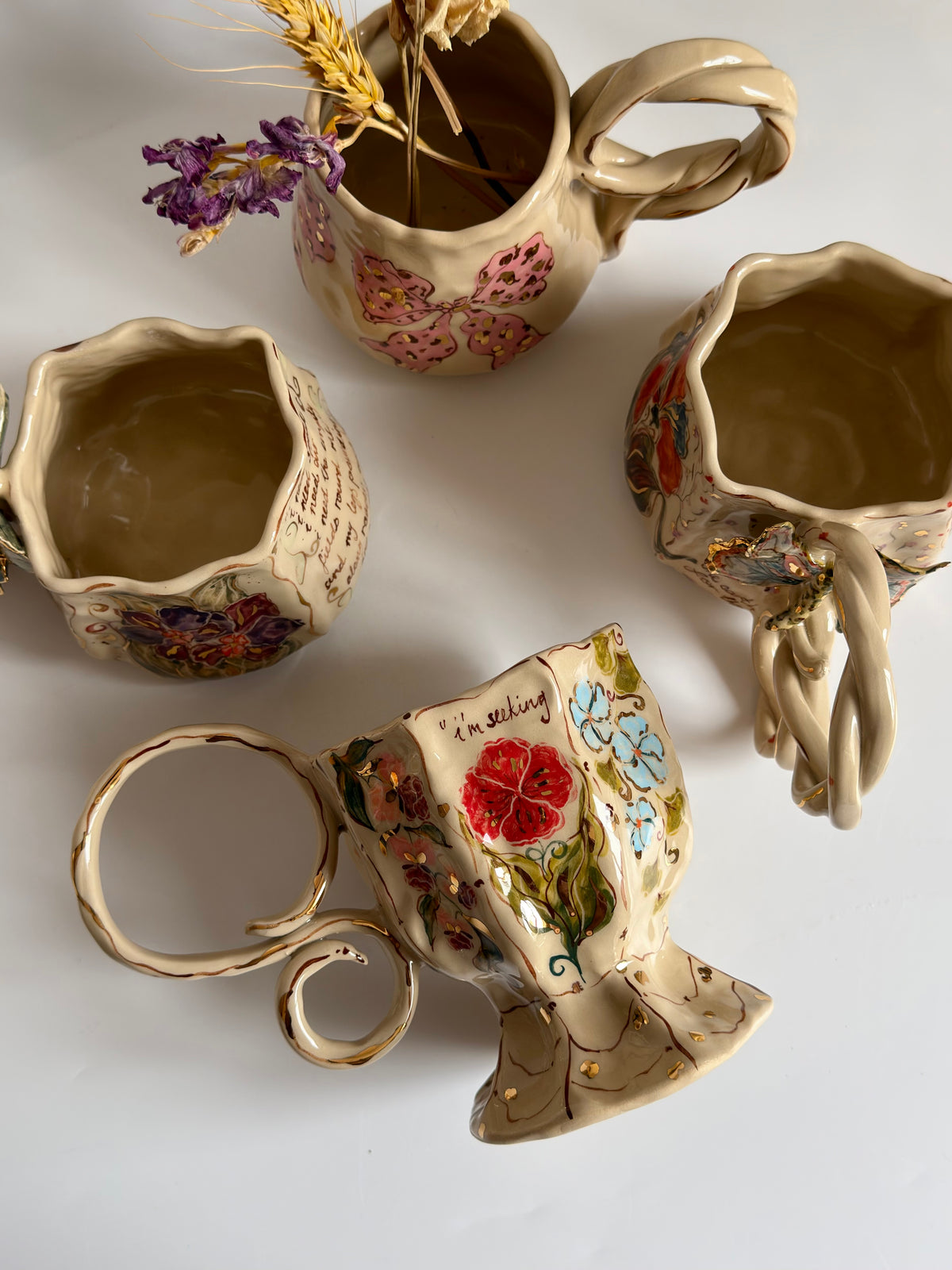 Whimsical Garden Mug wit Vincent Van Gogh Words