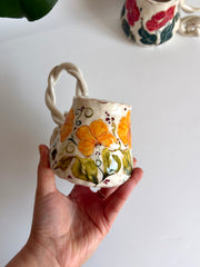 California Poppy Floral Mug