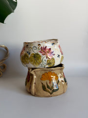 Water Lily Flowers Matcha Bowl