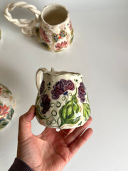 Purple Carnations Floral Mug