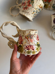 Water Lily Flowers and Dragonfly Mug