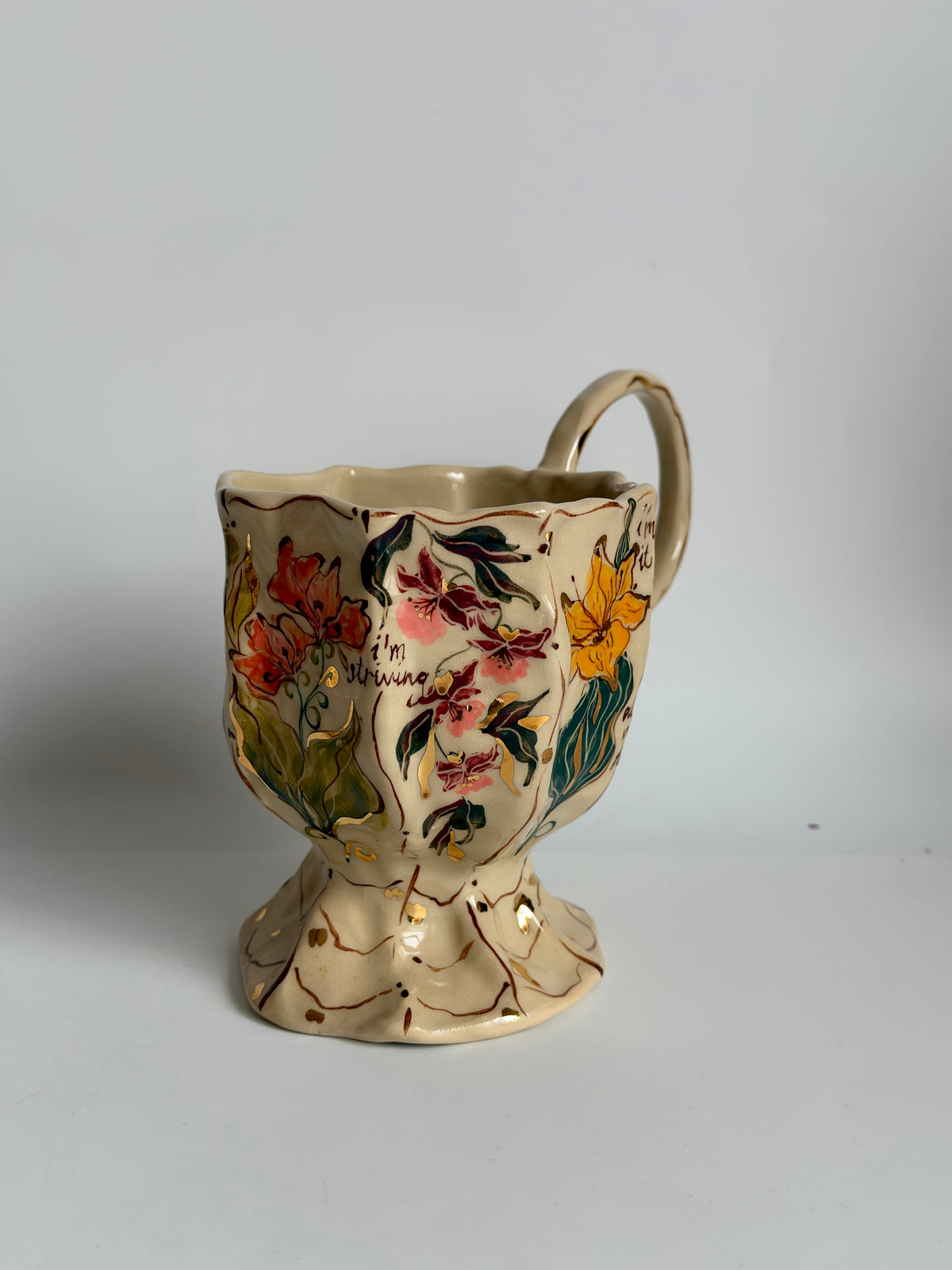 Whimsical Garden Mug wit Vincent Van Gogh Words