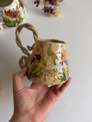 Boho Iris Flower Mug