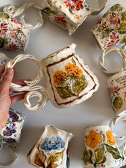 Framed Flowers Pitcher