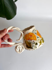 California Poppy Floral Mug