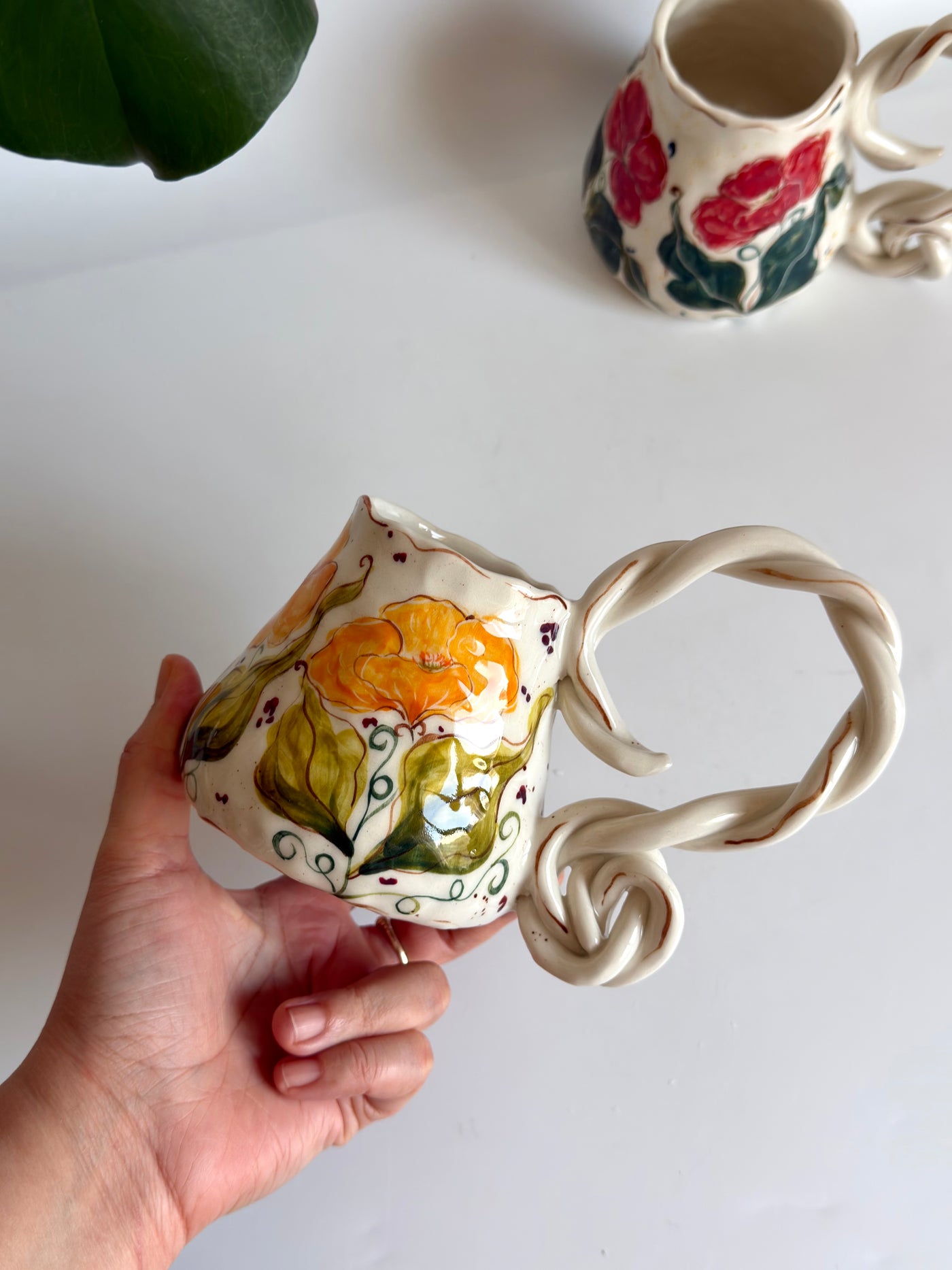 California Poppy Floral Mug
