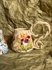 Boho Iris Flower Mug