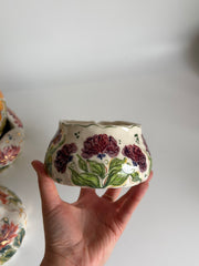 Matcha Bowl with Carnations Flowers
