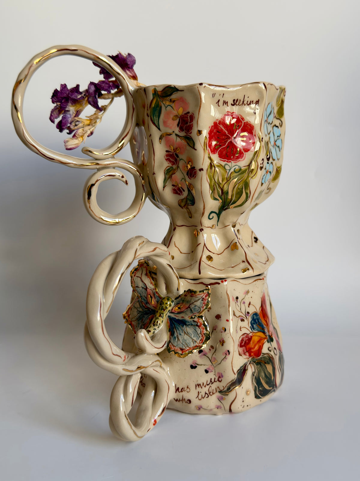 Whimsical Garden Mug wit Vincent Van Gogh Words