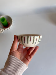 Striped Glazed Candle Holder