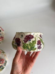 Matcha Bowl with Carnations Flowers