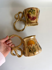 Framed Garden Floral Mug with Handle