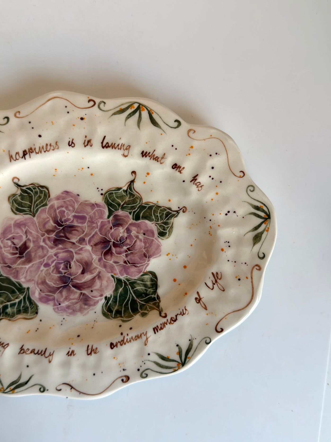 Lilac Roses Plate