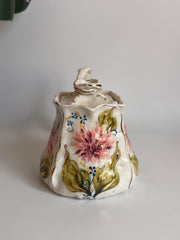 Pink Dahlia Flowers Teapot