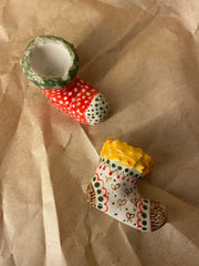 Xmas Socks Candlestick Holder