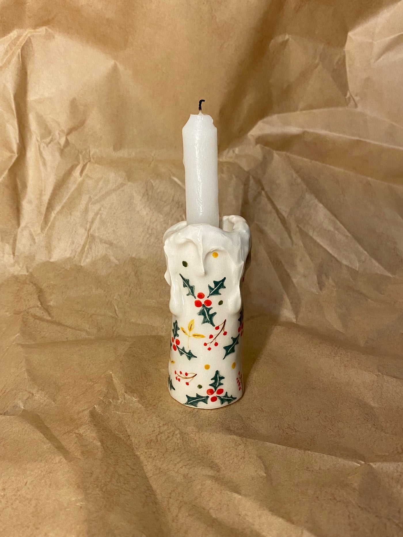 Christmas Berry Candle Holder