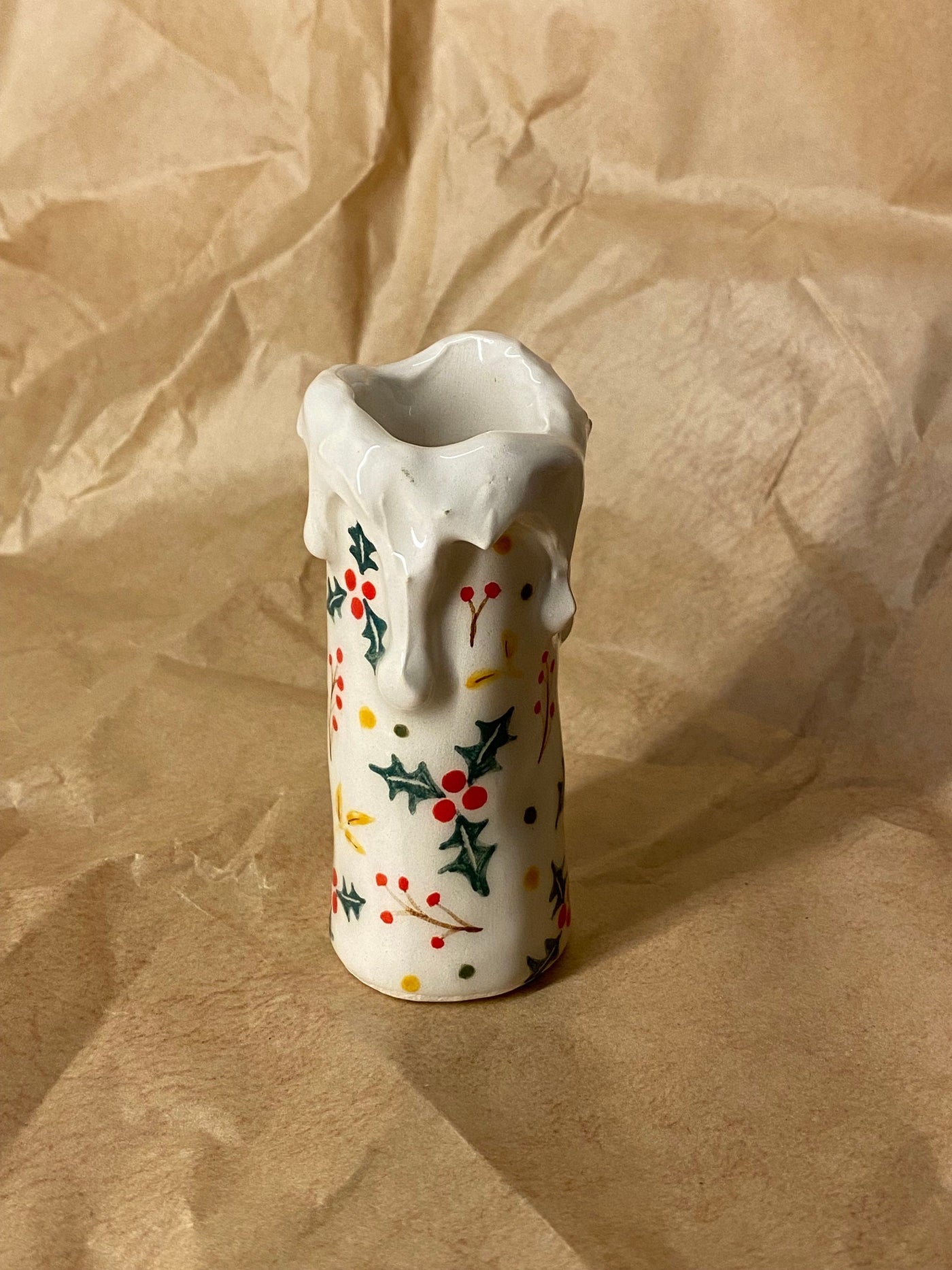 Christmas Berry Candle Holder
