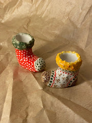 Xmas Socks Candlestick Holder