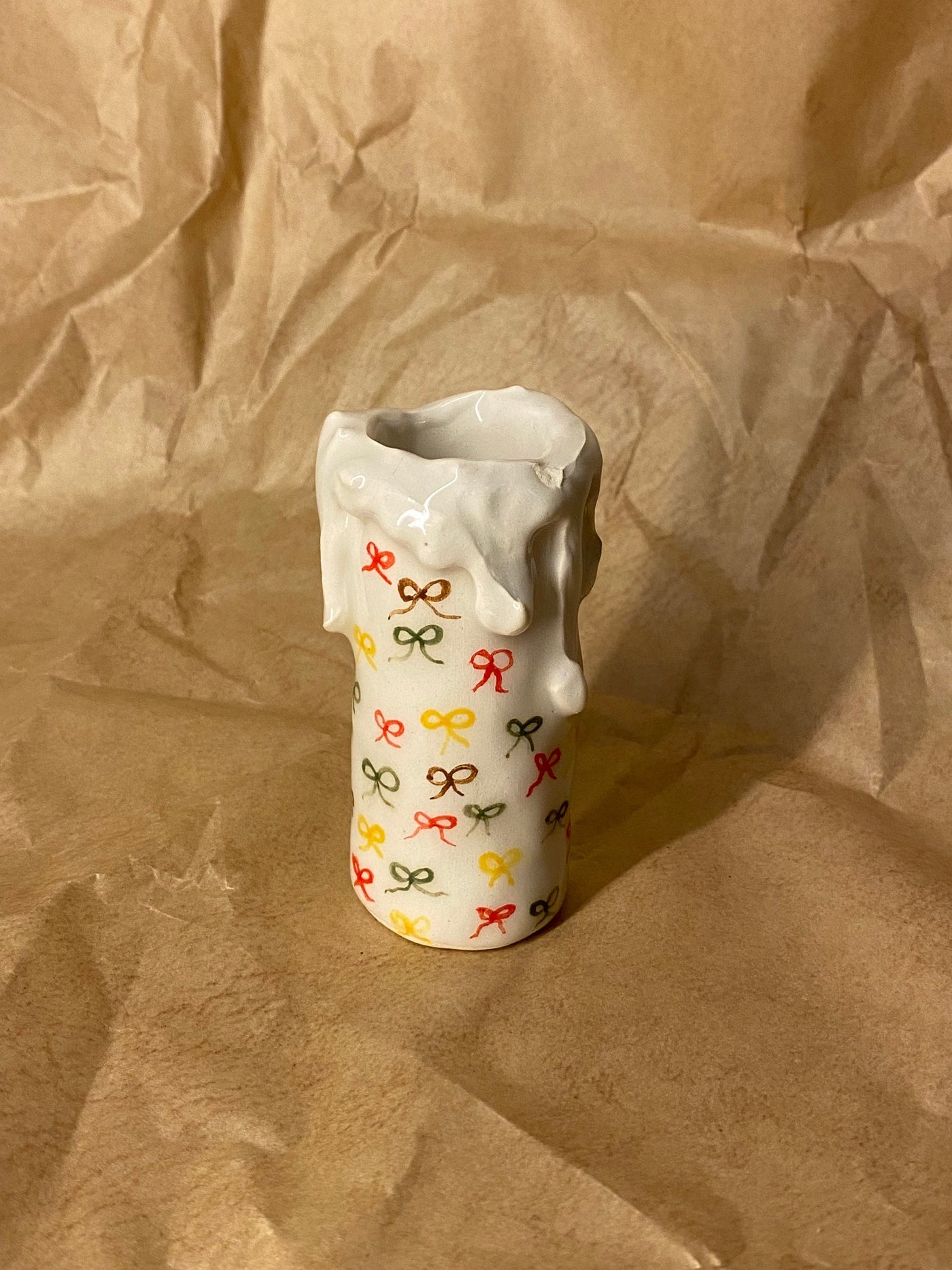 Christmas Ribbons Candle Holder