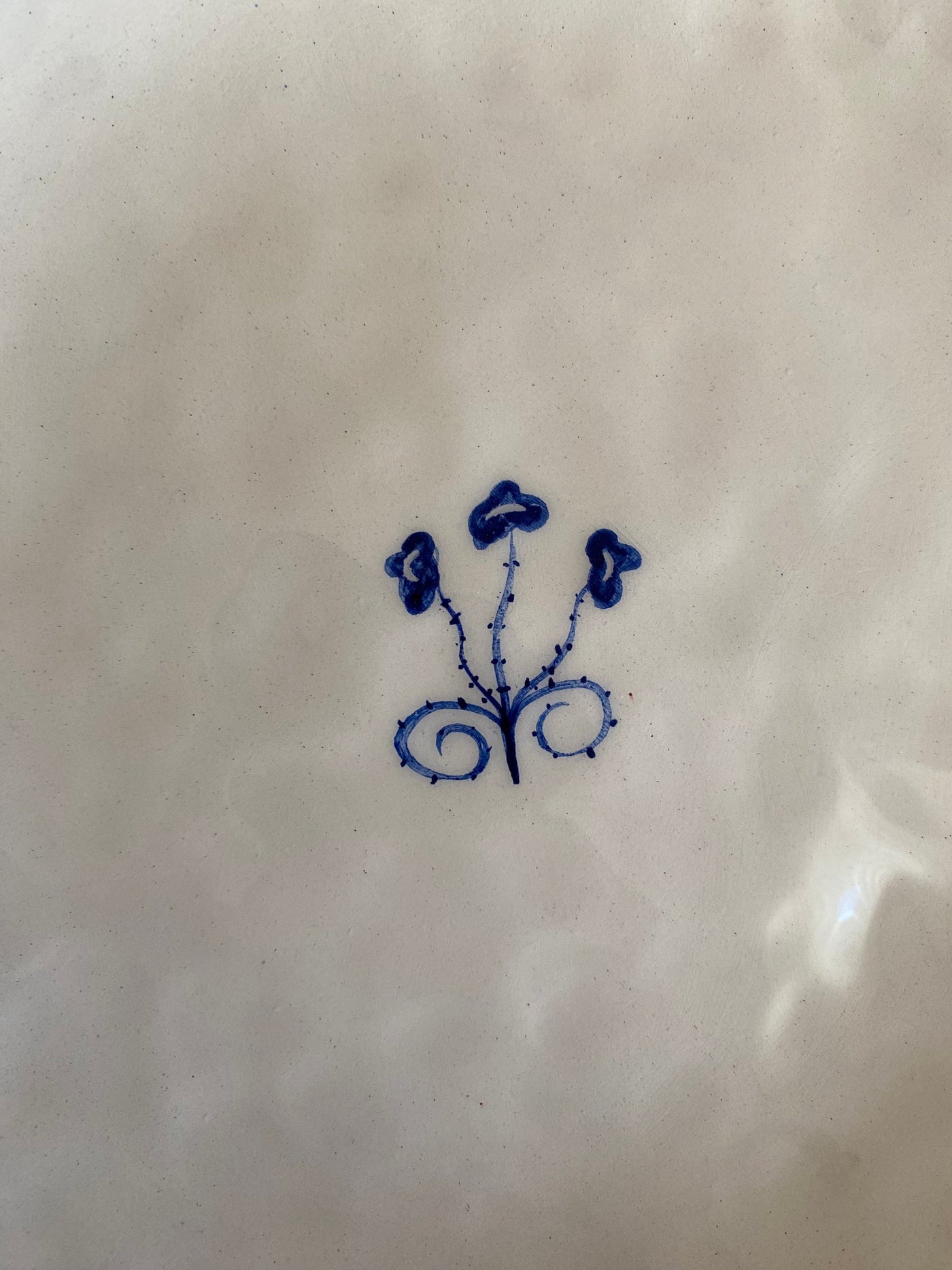 Blue Floral Plate