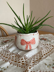 Red Ribbon Vase