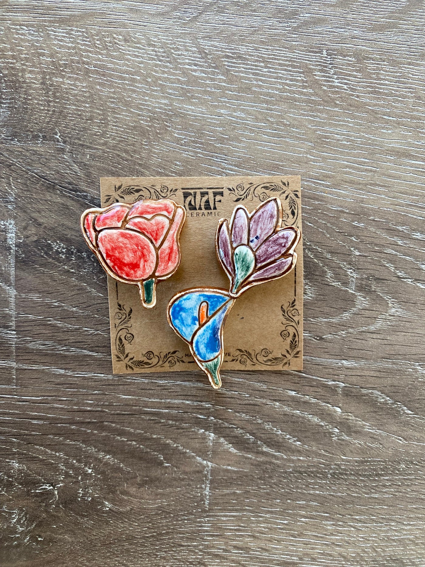 Botanical Pin Brooch Set