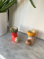 Xmas Socks Candlestick Holder