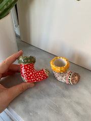 Xmas Socks Candlestick Holder