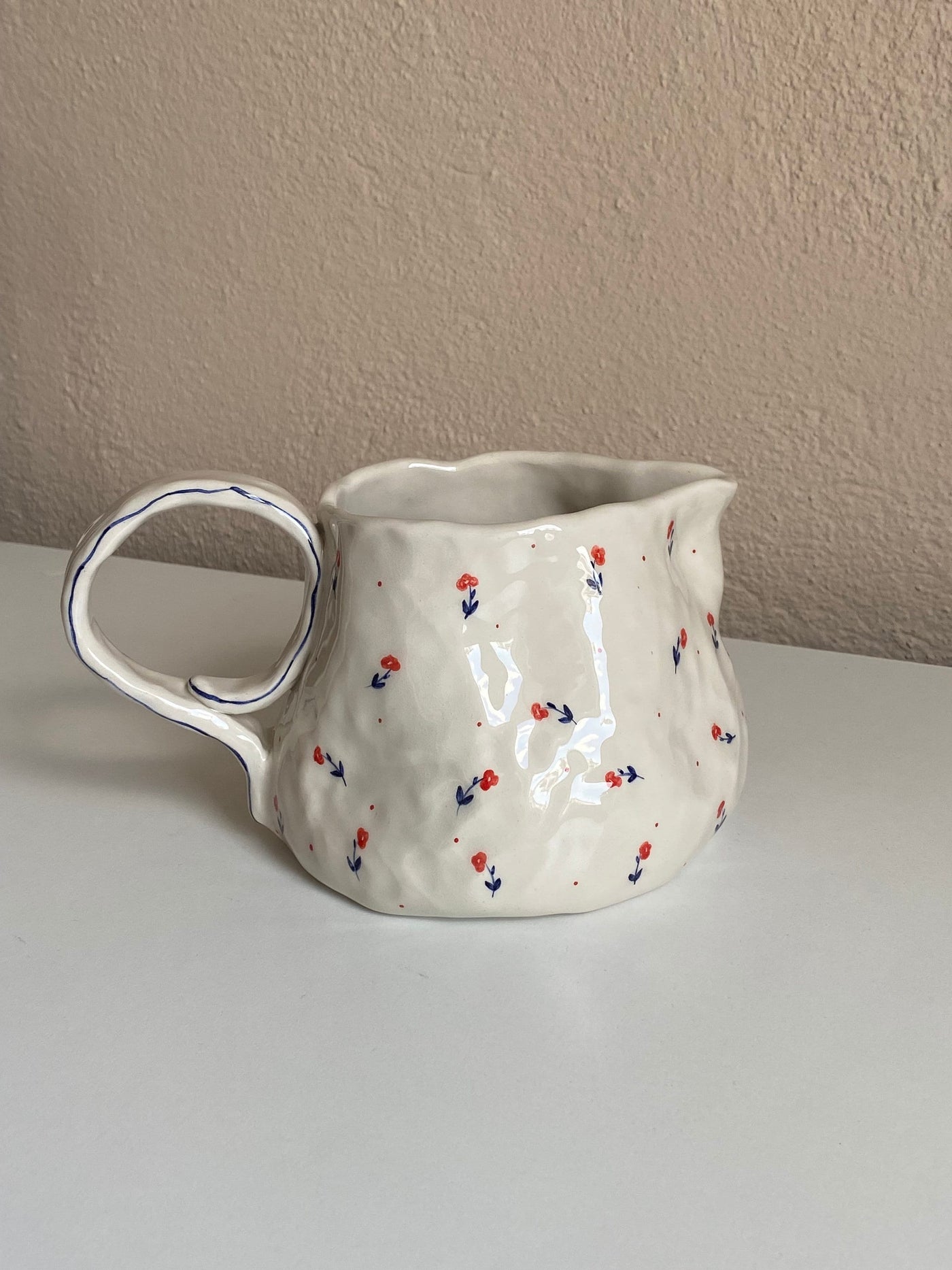 Red Poppy Pitcher