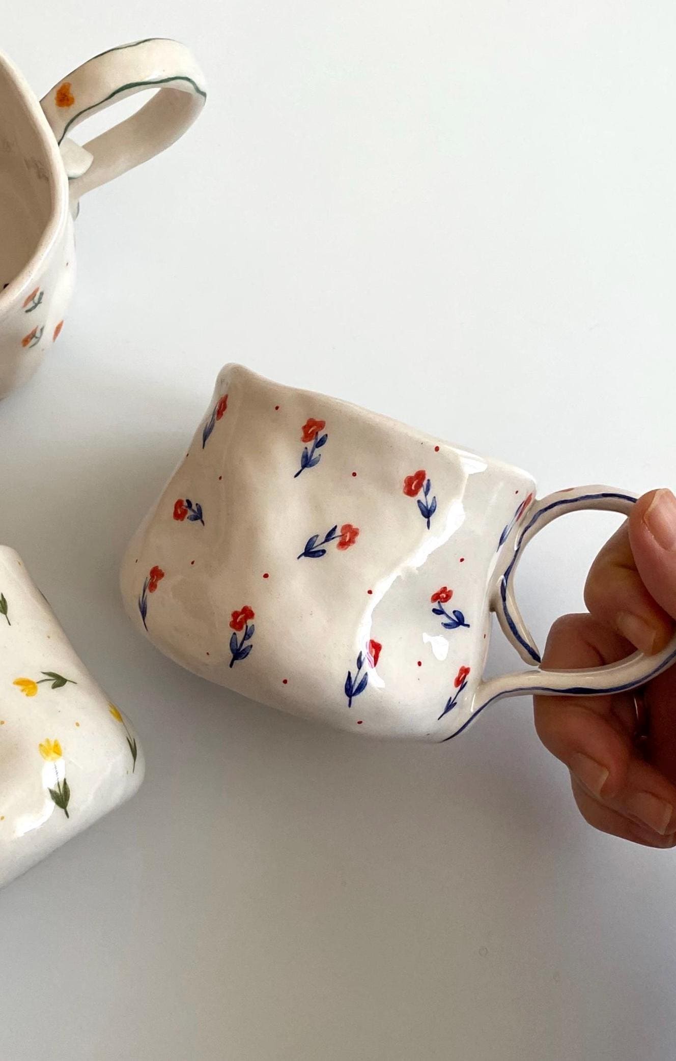 Personalized Cute Floral Minimalist Mug / Write