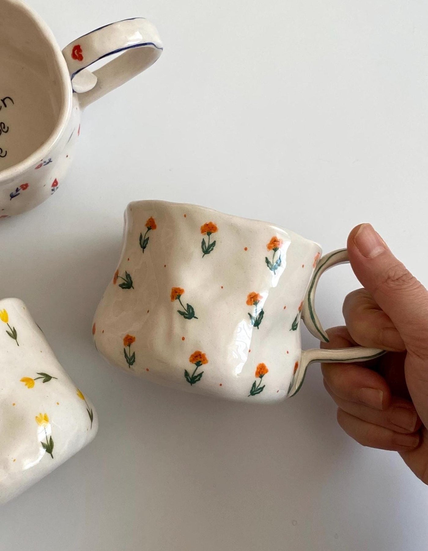 Personalized Cute Floral Minimalist Mug / Write