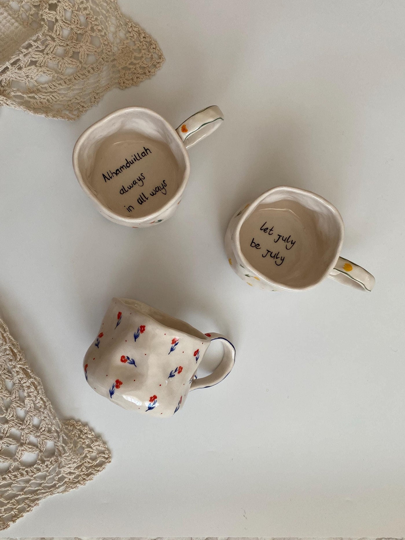 Personalized Cute Floral Minimalist Mug / Write