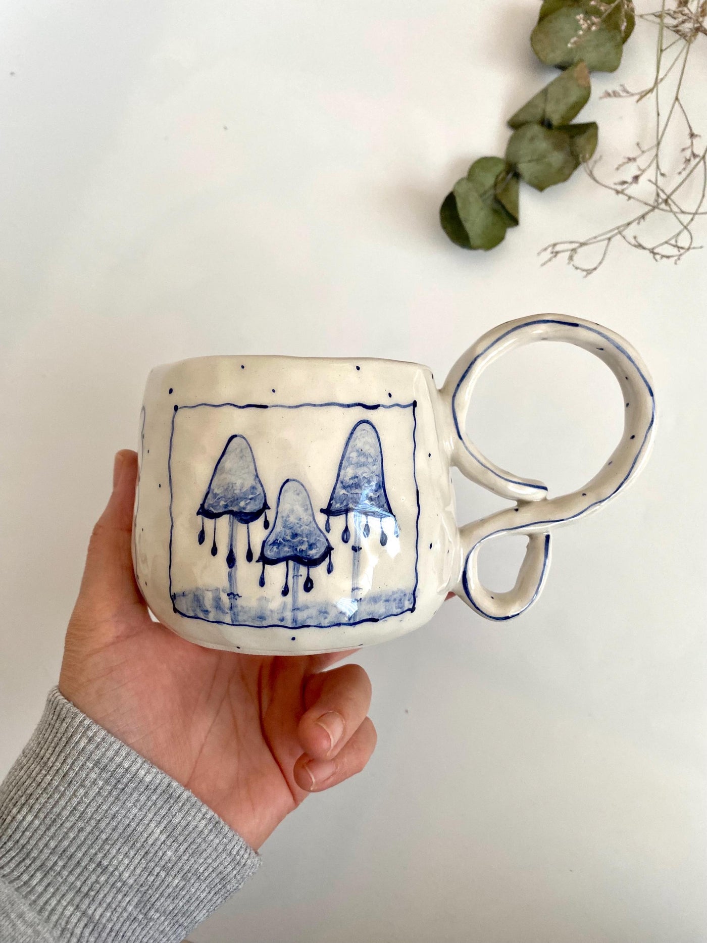 Blue Mushrooms Mug