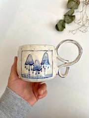 Blue Mushrooms Mug