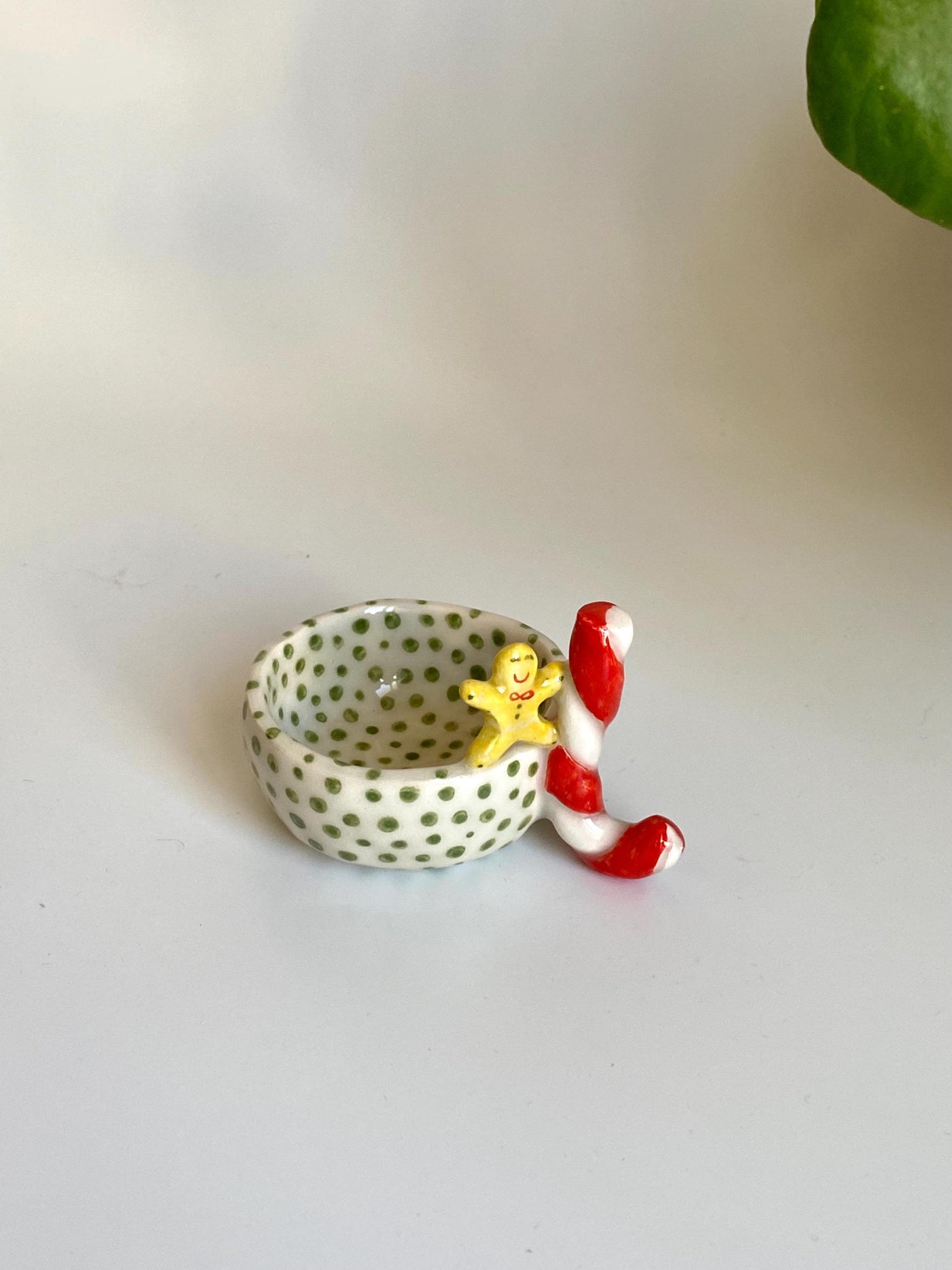 Candy Cane and Gingerman Candle Holder
