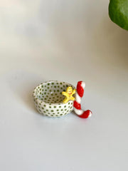 Candy Cane and Gingerman Candle Holder