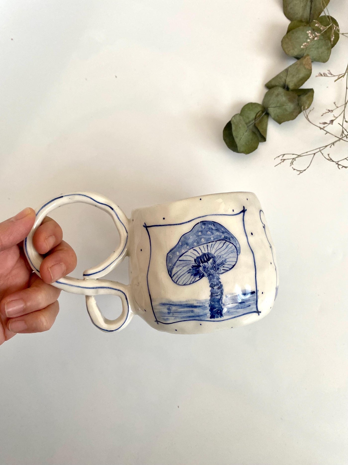 Blue Mushrooms Mug