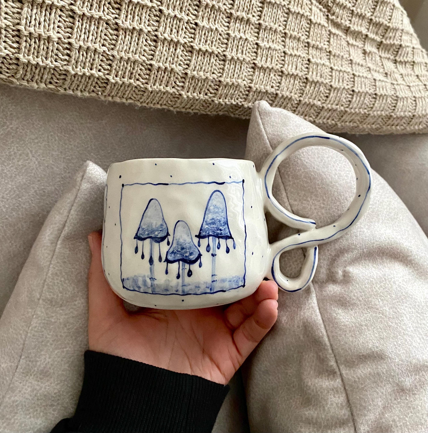 Blue Mushrooms Mug