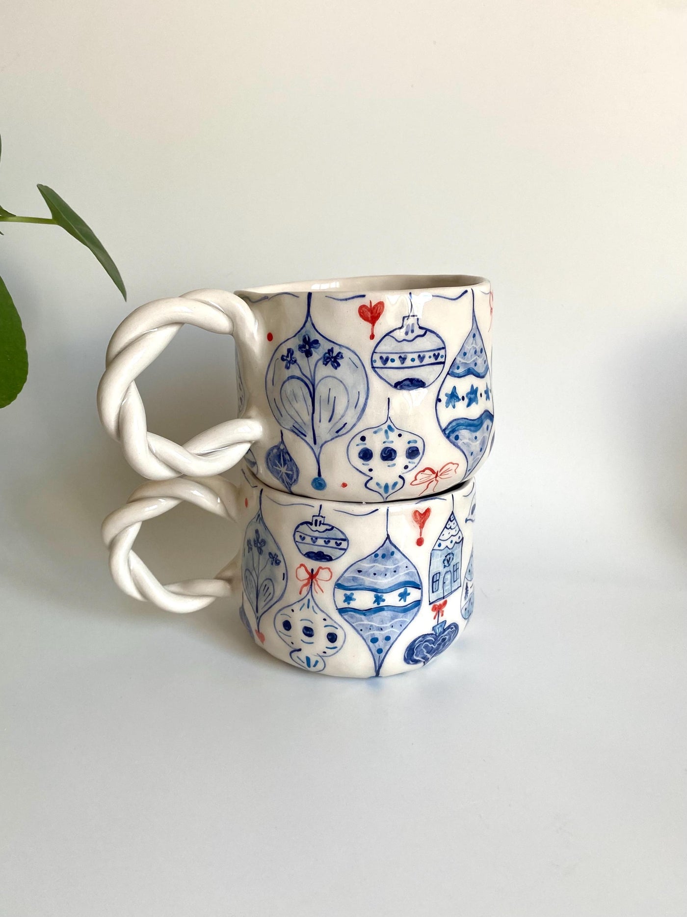 Ornaments Pattern Blue Mug
