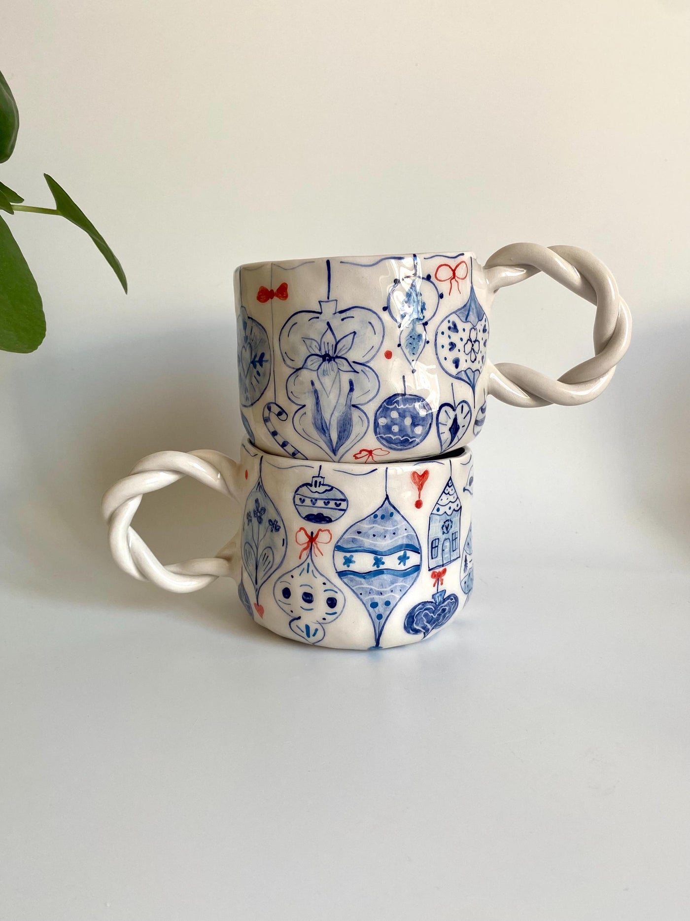 Ornaments Pattern Blue Mug