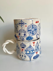 Ornaments Pattern Blue Mug