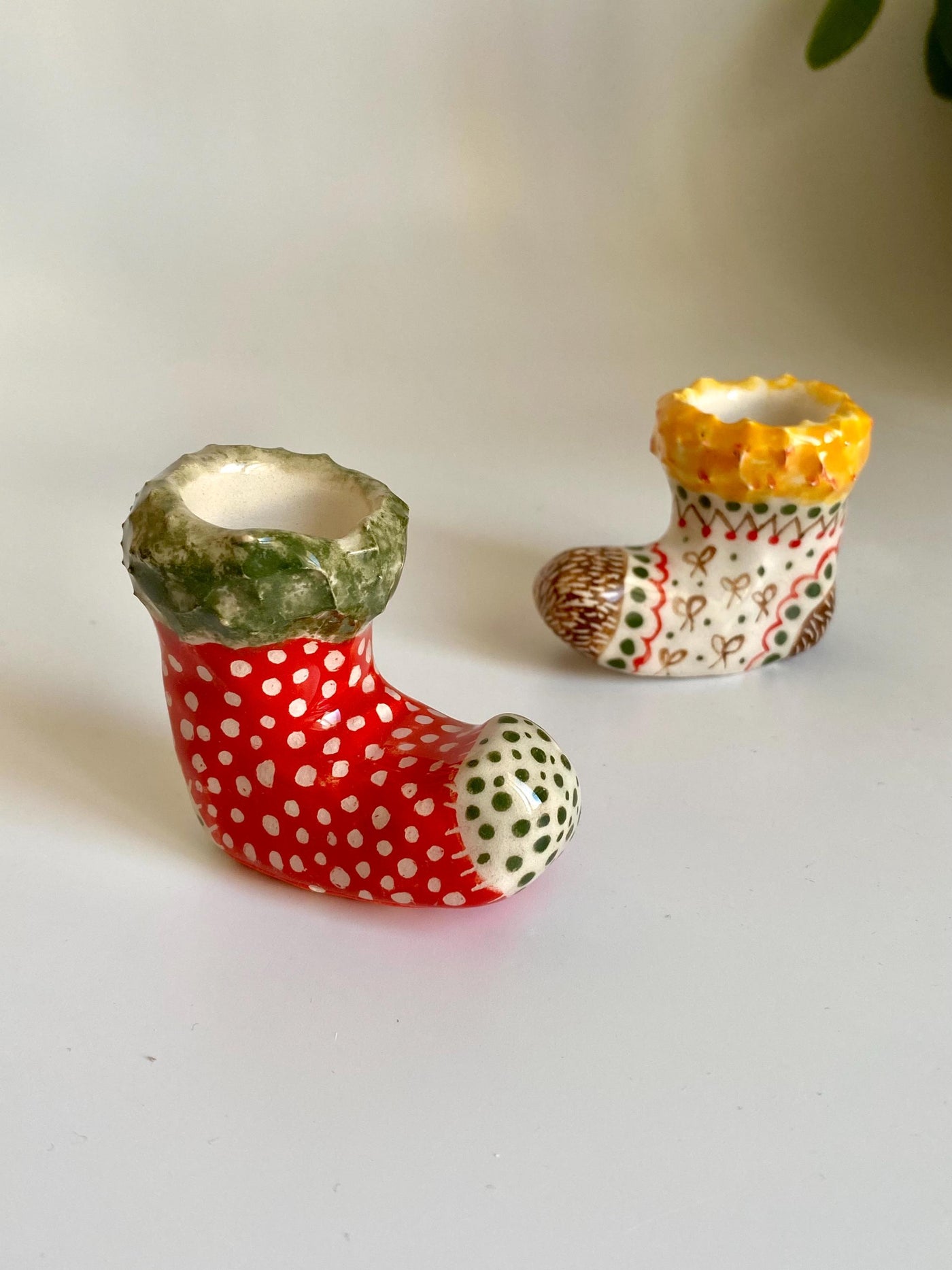 Xmas Socks Candlestick Holder