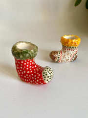 Xmas Socks Candlestick Holder