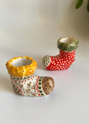 Xmas Socks Candlestick Holder