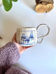 Blue Mushrooms Mug
